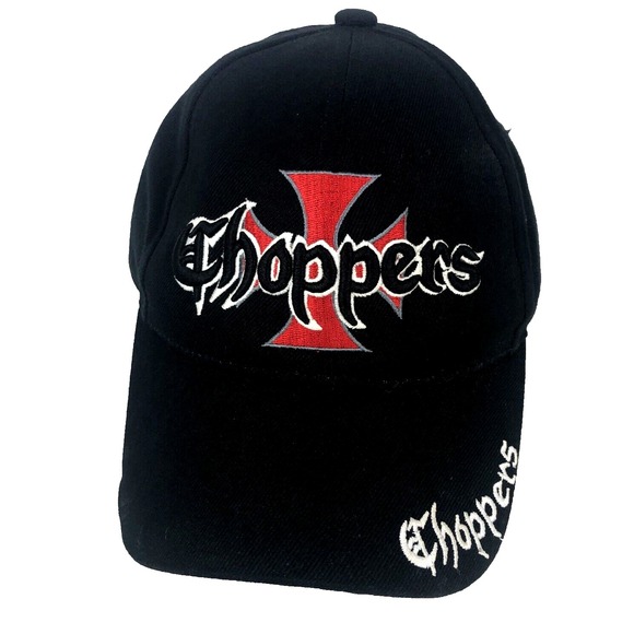 Choppers Other - LA Choppers Strapback Hat Black Red Cross Embroidered Cap‎ Los Angeles County